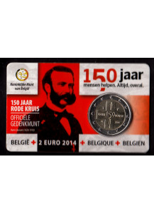 2014 - 2 Euro BELGIO 150 Ann. Croce Rossa Belga 